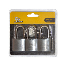 Lalizas Stainless steel padlocks, 3 pcs