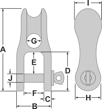 Tylaska Halyard Shackles 2:1 Tylaska Halyard Shackles 2:1