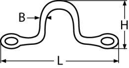 AS Curved stainless steel grommet 37