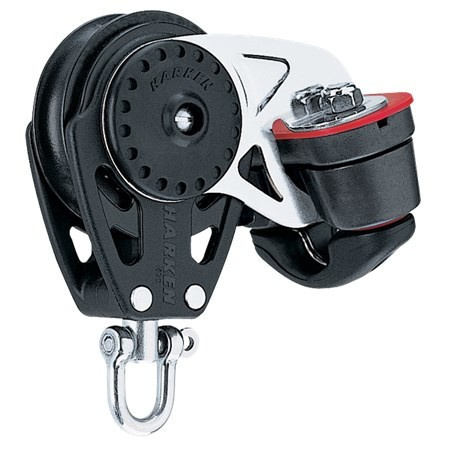Harken 57mm Block - Swivel, Cam Cleat Harken 57mm Block - Swivel, Cam Cleat