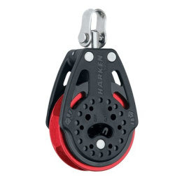 Harken 57mm Ratchet Block - Swivel, Red Sheave