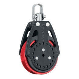 Harken 57mm Ratchamatic Block - Swivel, Red Sheave