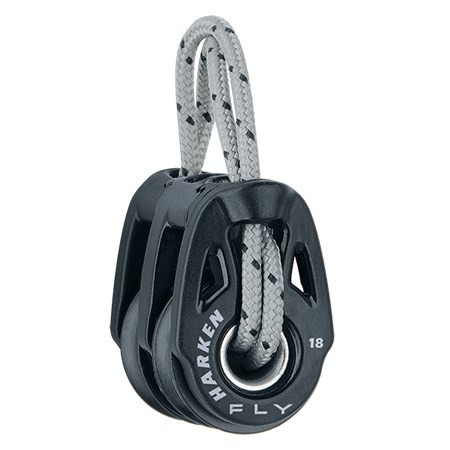Harken 18mm Fly Soft-Attach Double Block Harken 18mm Fly Soft-Attach Double Block
