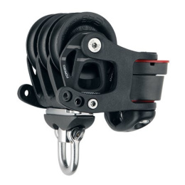 Harken 45mm Aluminum Element Triple Block — Swivel, Cam Cleat