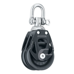 Harken 80mm Aluminum Element Double Block — Swivel