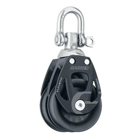 Harken 80mm Aluminum Element Double Block — Swivel Harken 80mm Aluminum Element Double Block — Swivel