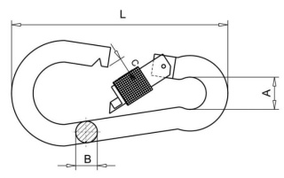 Marcopol Karabińczyk ocynkowany zabezp. 8X80