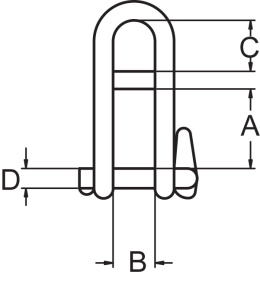 AS Key pin shackle with bar 5