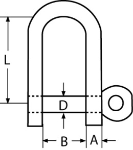 AS Flat shackle semi-round 5