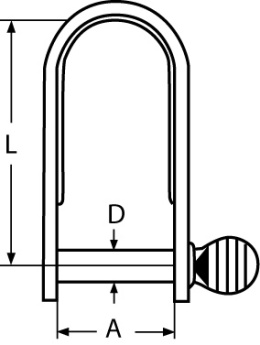 AS Flat shackle, long 4