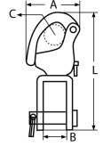 AS Swivel snap shackle 70mm