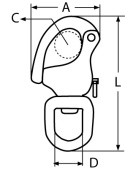 AS Swivel snap shackle 70mm