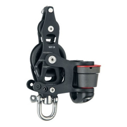 Harken 45mm Aluminum Element Fiddle Block — Swivel, Becket, Cam Cleat