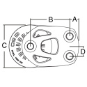 Harken 60mm Aluminum Element Footblock