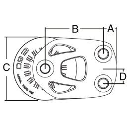 Harken Blok element 60mm leżący