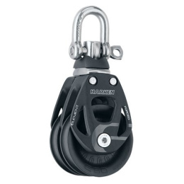 Harken 60mm Aluminum Element Double Block — Swivel