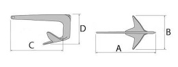 Lalizas Brucea anchor 2kg galvanized