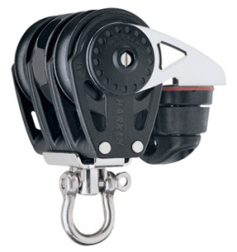 Harken Blok Carbo 40mm trojitý s retenční brzdou, knaga 471