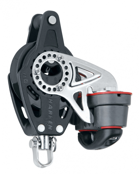 Harken 57mm Ratchet Block — Swivel, Becket, Cam Cleat Harken 57mm Ratchet Block — Swivel, Becket, Cam Cleat