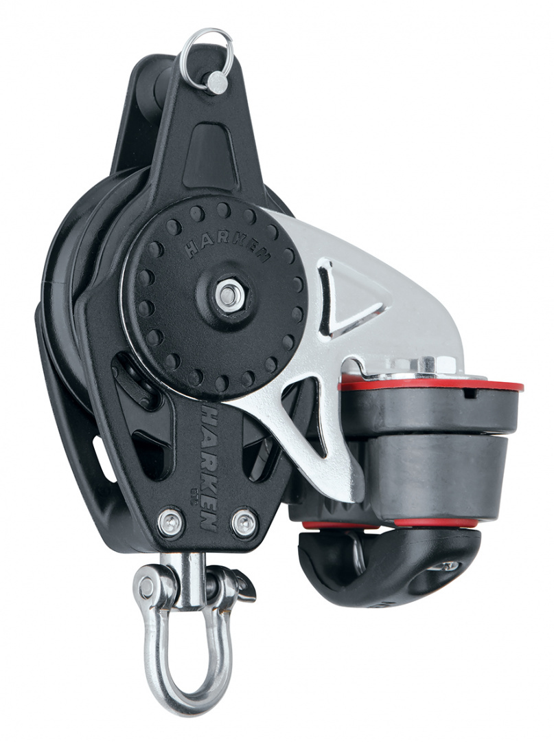 Harken 57mm Block — Swivel, Becket, Cam Cleat Harken 57mm Block — Swivel, Becket, Cam Cleat