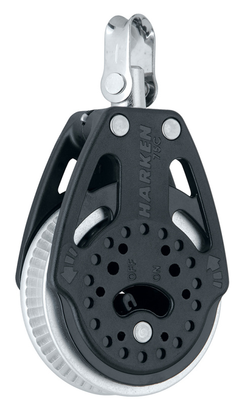 Harken 75mm Ratchet Block — Swivel, 2x Grip Harken 75mm Ratchet Block — Swivel, 2x Grip