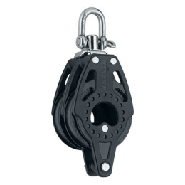 Harken Carbo Block 75mm Double Swivel with Shackle