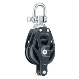 Harken Blok Element 60mm dvojitý šroubovák s hákem