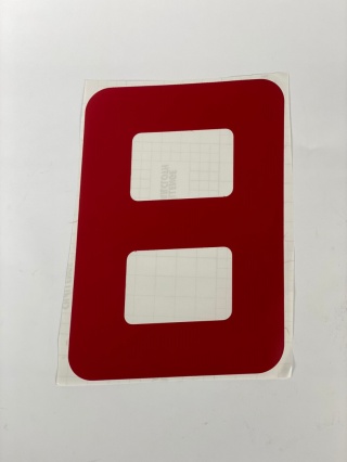 Vector Numer naklejany 8ka czerwona 30cm numery na żagiel