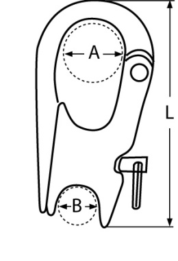 AS Clew Clip Shackle 52mm