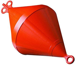 Lalizas mooring buoy bi conical, plastic 32X75cm orange