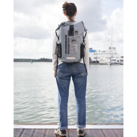 Rooster Waterproof Roll Top Backpack Gray 35L Rooster Waterproof Roll Top Backpack Gray 35L
