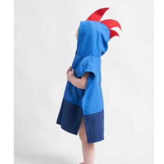 Rooster Poncho z microfibry niebieskie Baby